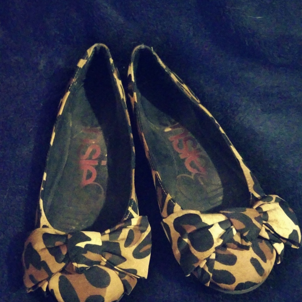 Kensie Girl Animal Print Ballet with Bow Flats